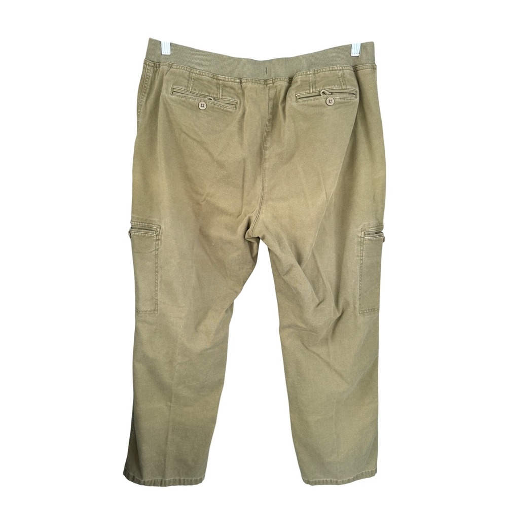 A3 L.L.Bean Classic Fit Olive Green‎ Cotton Blend Cargo Casual Pants - Picture 5 of 5